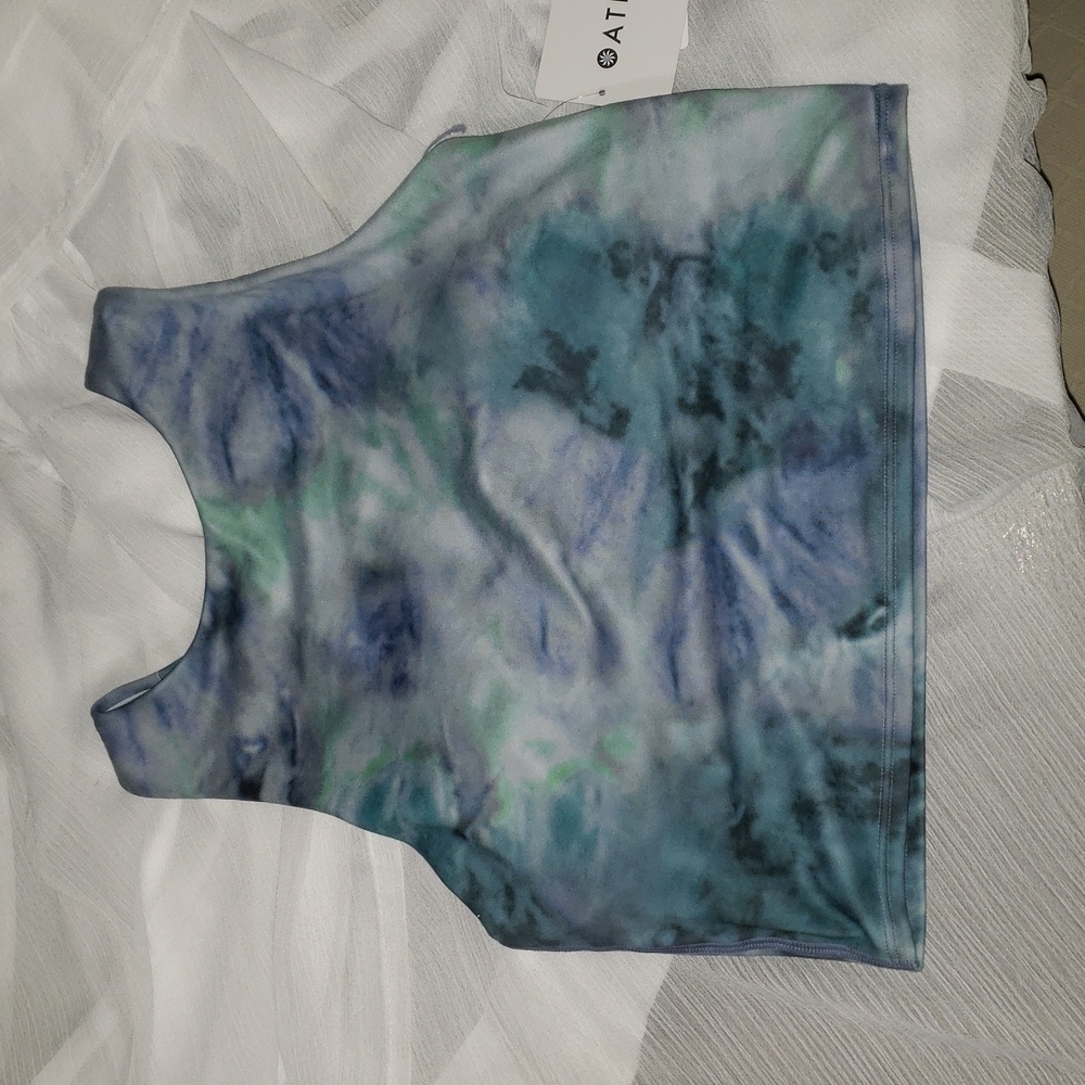 Athleta Blue Tie-Dye Sports Bra